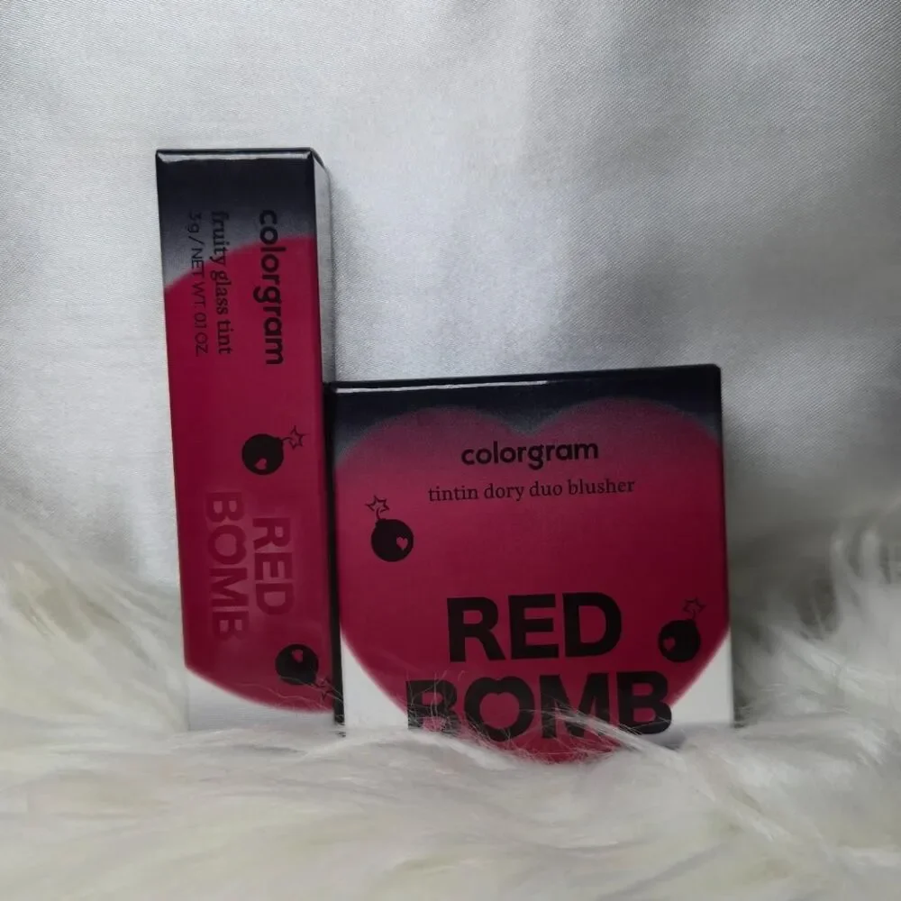 Colorgram Red Bomb lip gloss and blush set